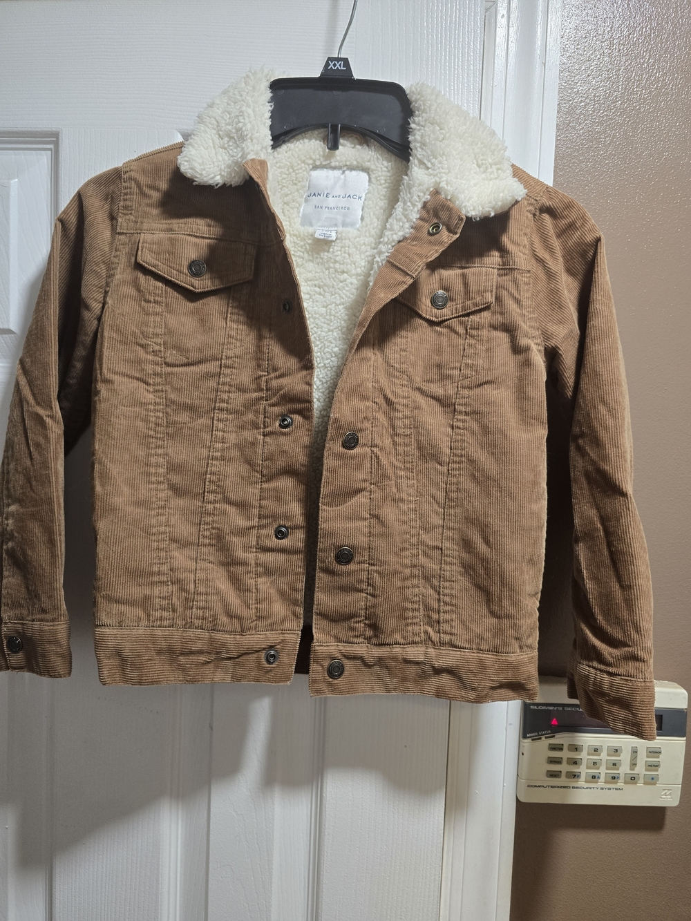 Janie and Jack Tan/Brown Corduroy Sherpa-Lined Trucker Jacket